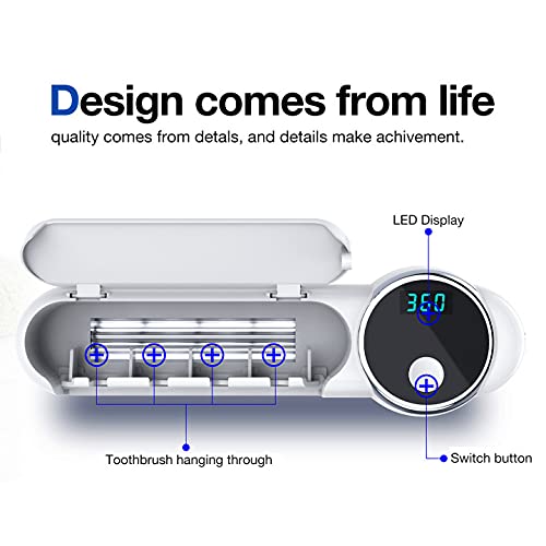 Toothbrush Sanitizer Holder Wall Mounted with Sterilizer Function