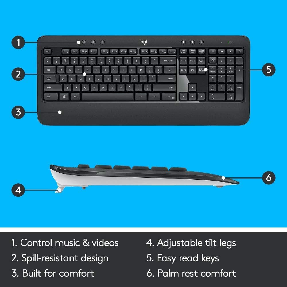 Wireless Keyboard & Mouse - 10 Meters