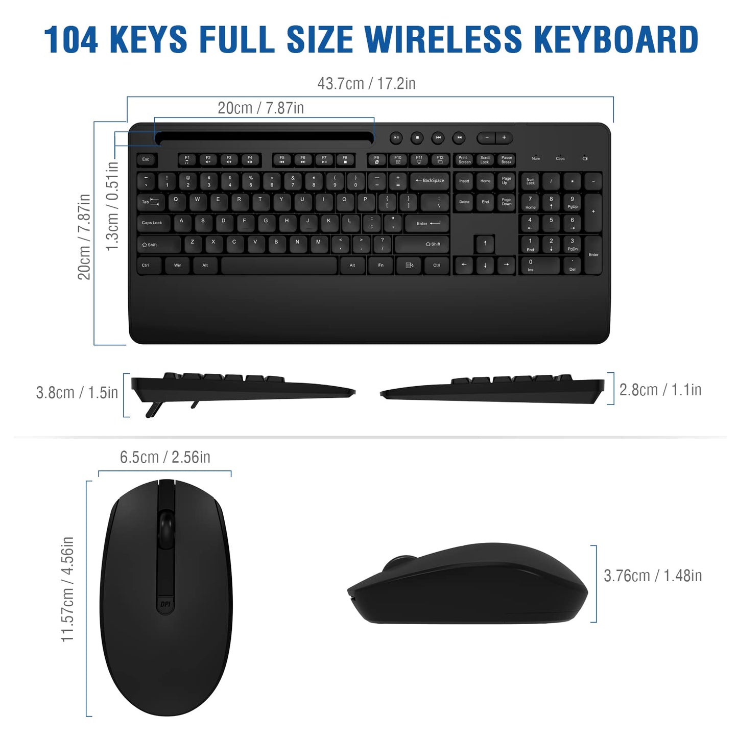 Wireless Keyboard & Mouse - AAA Battery