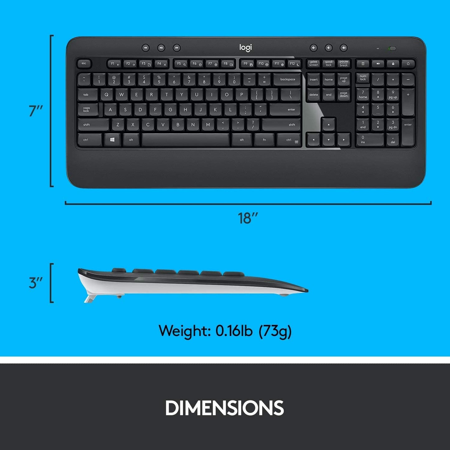 Wireless Keyboard & Mouse - 10 Meters