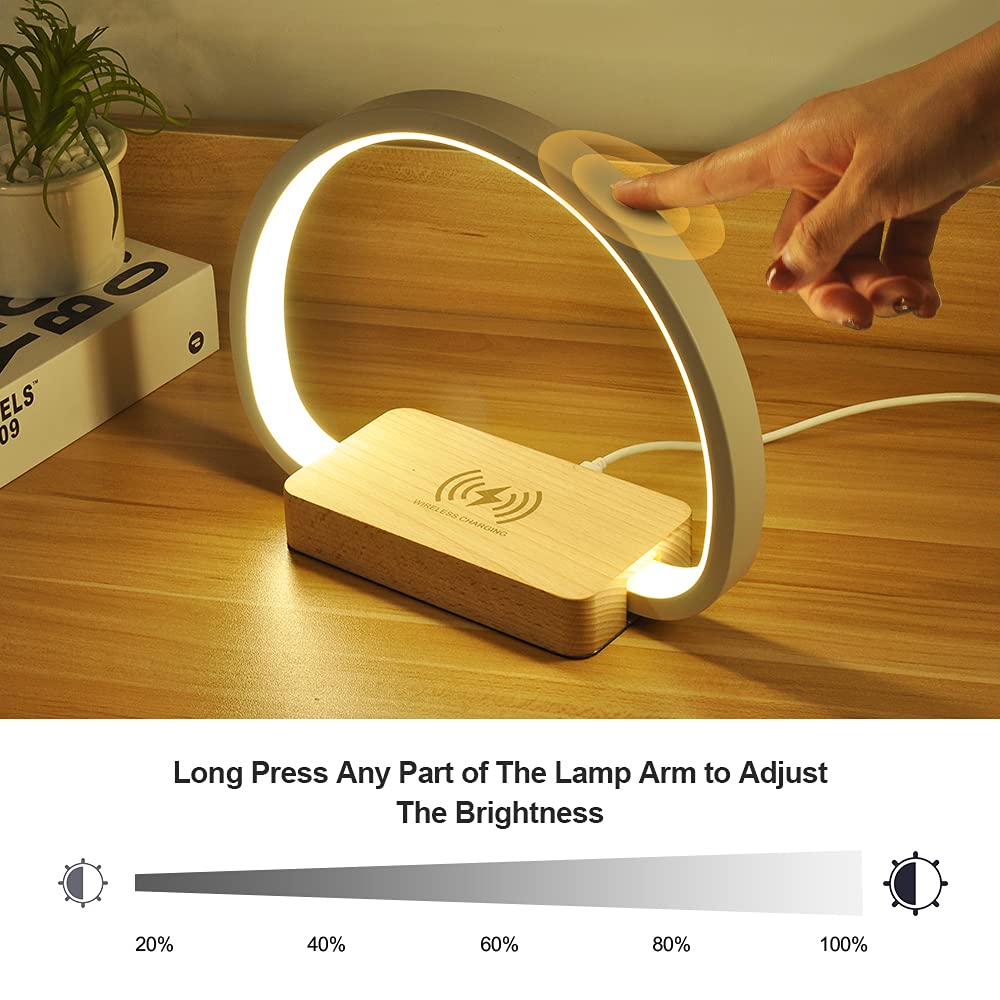 Bedside Table Lamp with USB Port