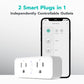 KMC Smart Plug Duo, 2-Outlet Wi-Fi Smart Plug, Multi Plug Adapter, Independently Controlled Smart Outlets, Works with Alexa & Google Assistant, No Hub Required 1 PACK