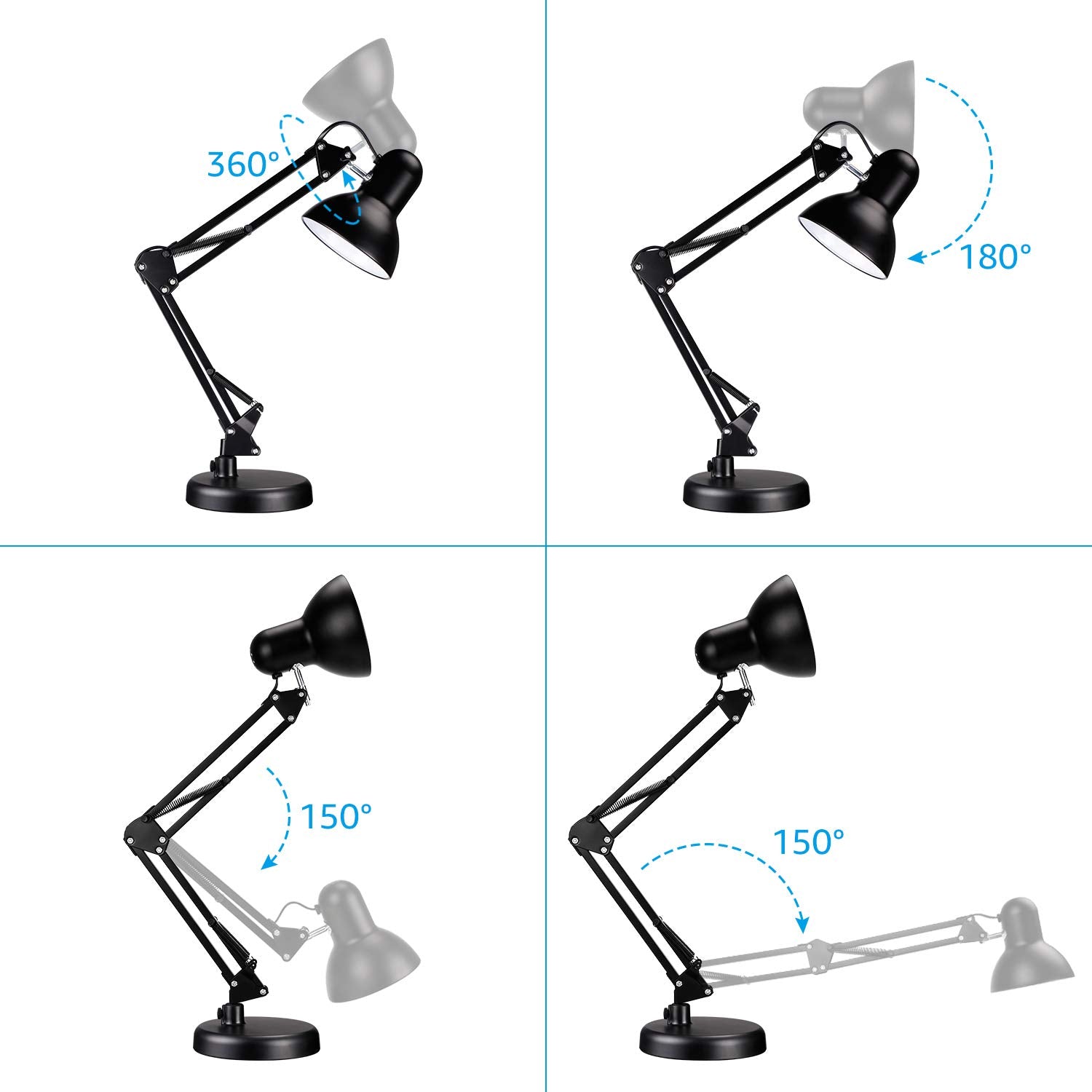 Metal Desk Lamp - Black