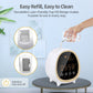 Kids Smart WiFi Essential Oil Diffuser w/ Weather Monitoring Clocks, 200ml Ultrasonic Aromatherapy Diffuser with Alexa & Google Home Phone App & Voice Control & Timer Cool Mist Humidifier White