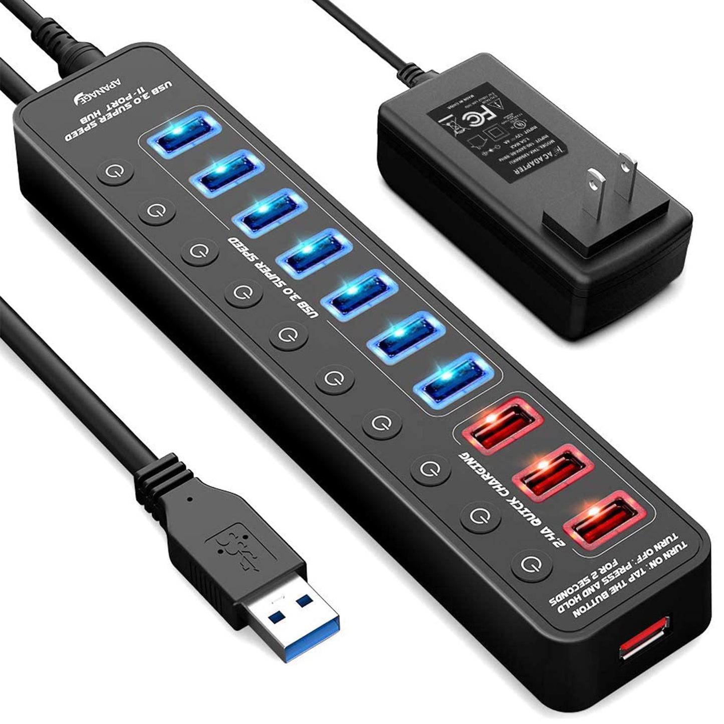 11 Ports USB Hub Splitter