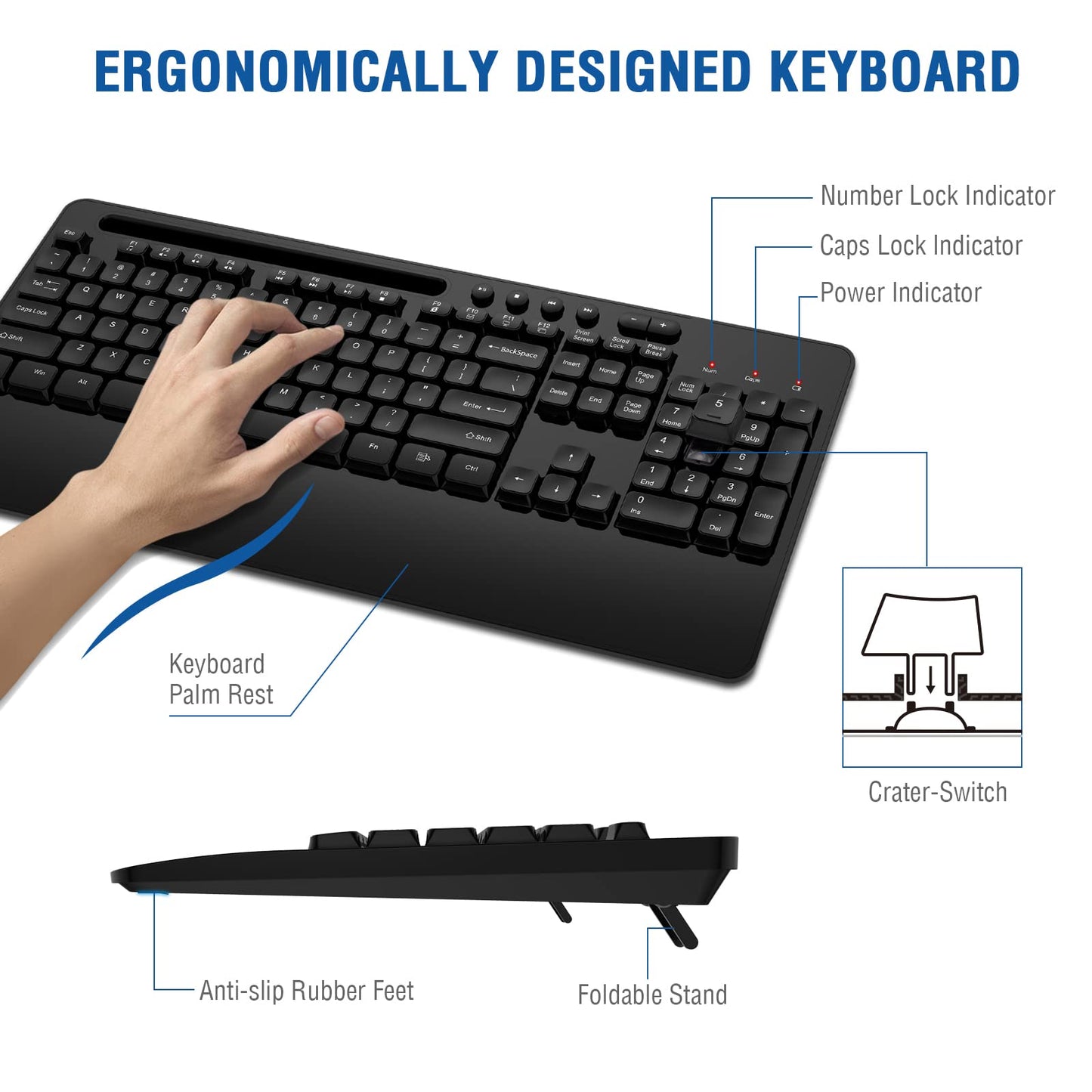 Wireless Keyboard & Mouse - AAA Battery