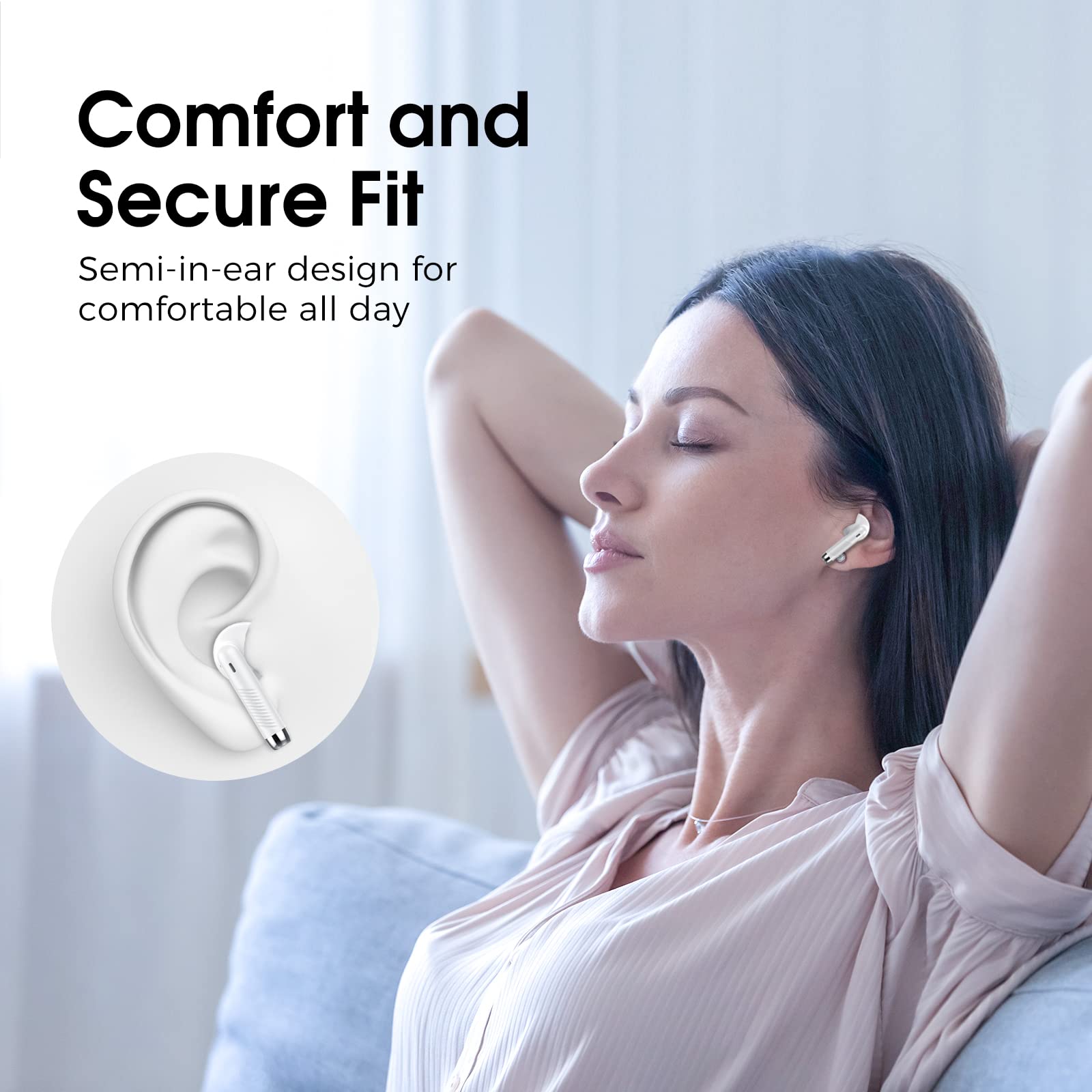 IPX7 Wireless 5.2 Smart Earbuds | White