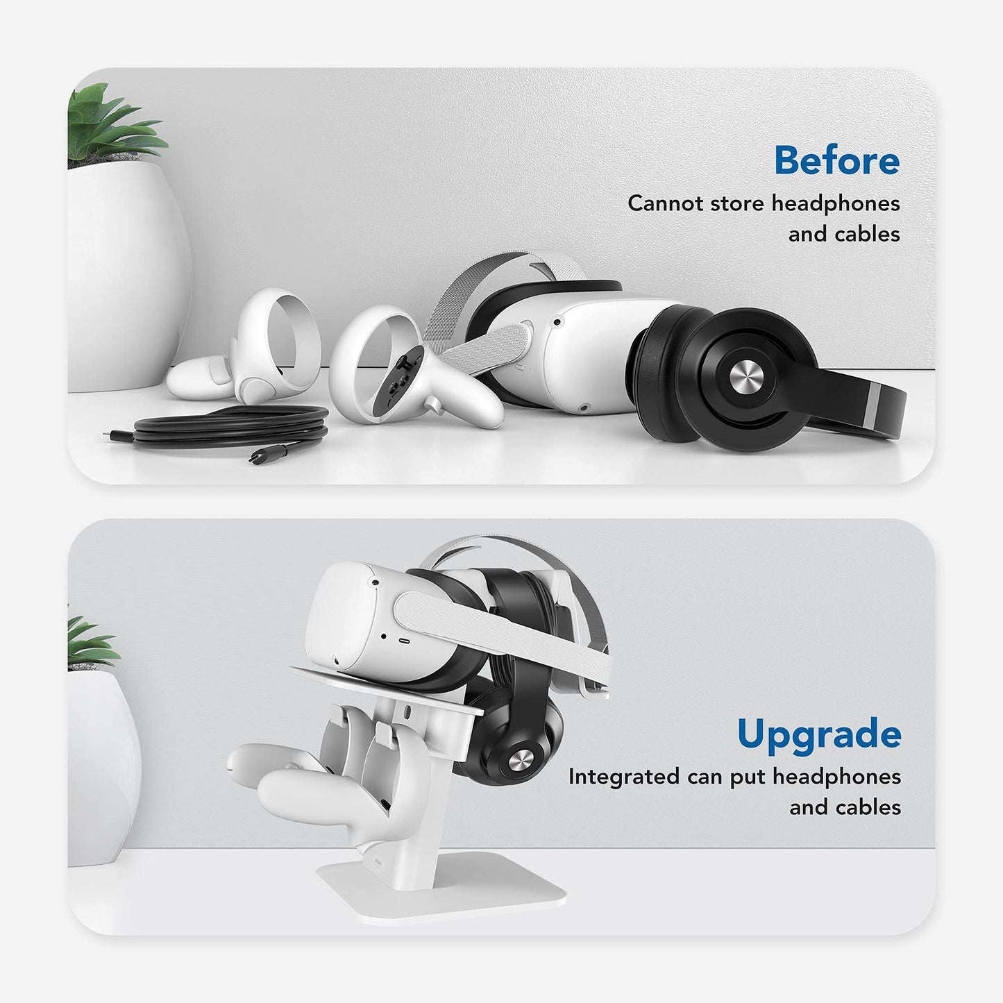 Virtual Reality Headset & Touch Controllers - White